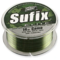 Sufix Elite Camo Monofilament Line 330yd Spool
